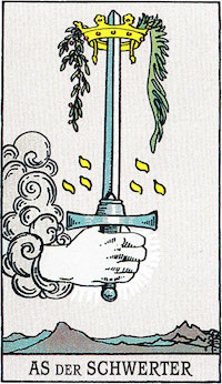 Tarotkarte ace of swords